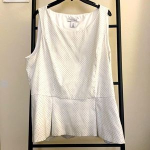 White House black market Peplum Sleeveless Blouse